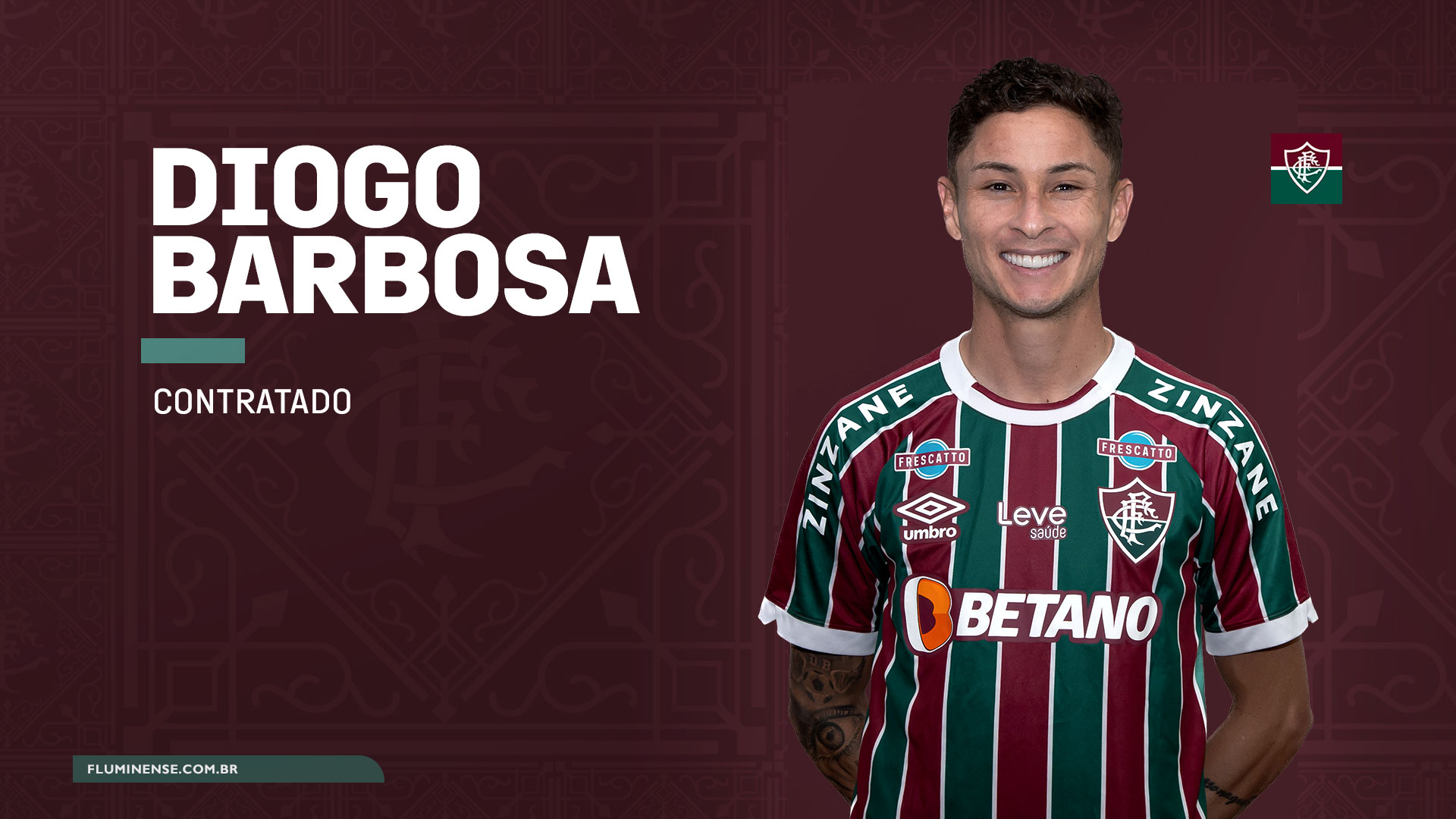 Após rescindir o Grêmio Diogo Barbosa é anunciado pelo Fluminense