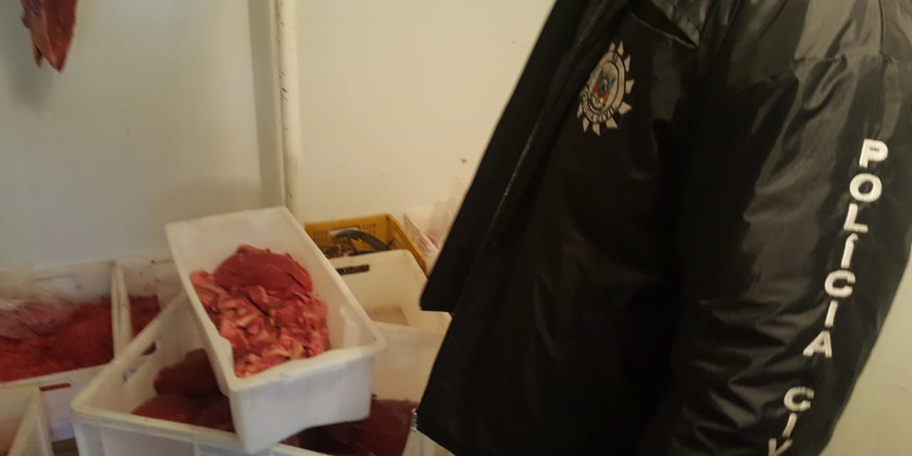Polícia Civil inutiliza 230 quilos de carne em Porto Alegre