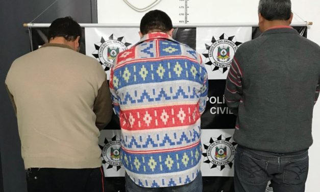 Polícia Civil prende três homens durante ação contra o tráfico de drogas em São Luiz Gonzaga