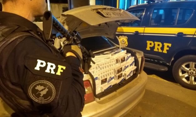 PRF apreende carros com cigarros contrabandeados em São Pedro do Sul