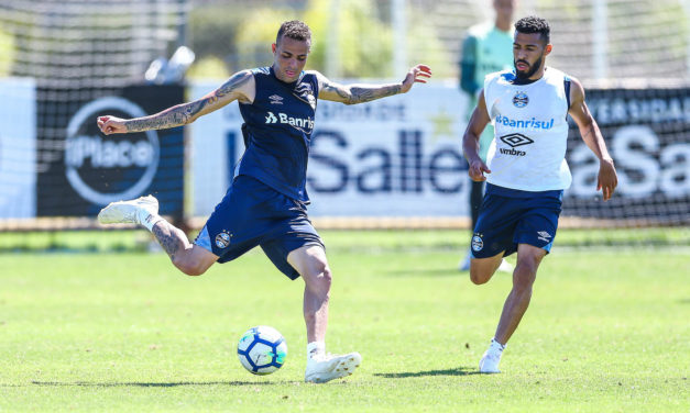 Luan voltou aos treinos no Grêmio