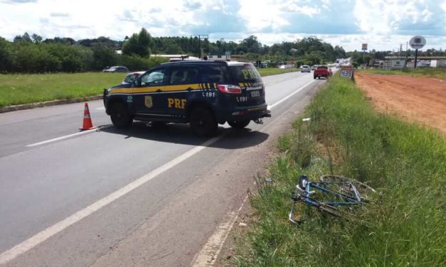 Ciclista morre em atropelamento em Nova Santa Rita