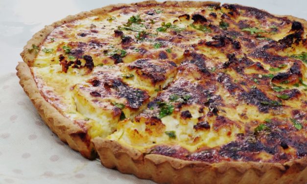 Quiche de couve-flor sem glúten e com zero lactose no Retempera