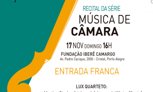 OSPA encerra Série Música de Câmara 2019 com recital na Fundação Iberê Camargo