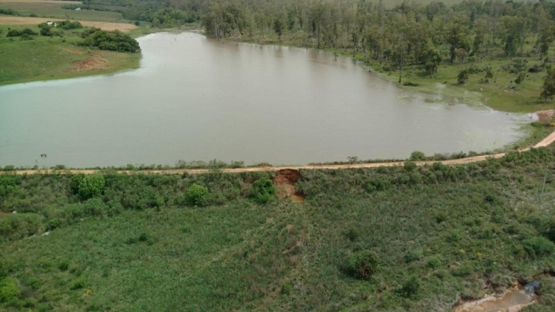 Defesa Civil realiza vistoria de barragem com risco de ruptura em São Gabriel