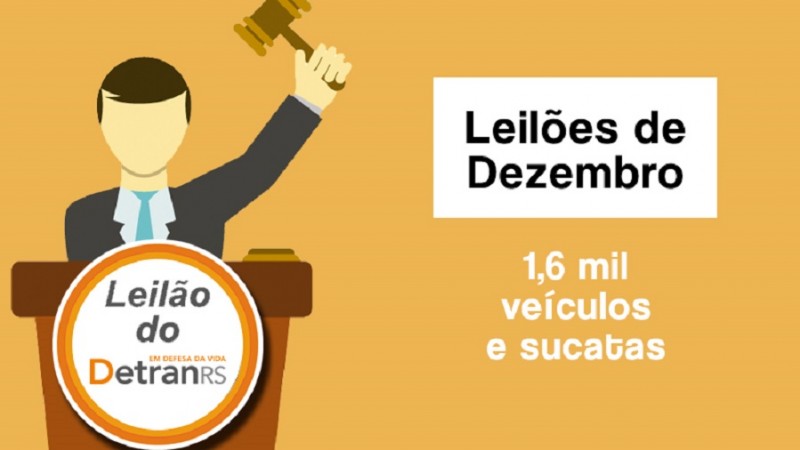 Leilões do DetranRS ofertam 1,6 mil veículos e sucatas em dezembro
