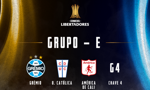 Grêmio está no grupo E da Libertadores
