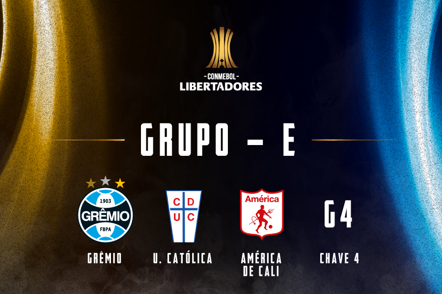 Grêmio está no grupo E da Libertadores