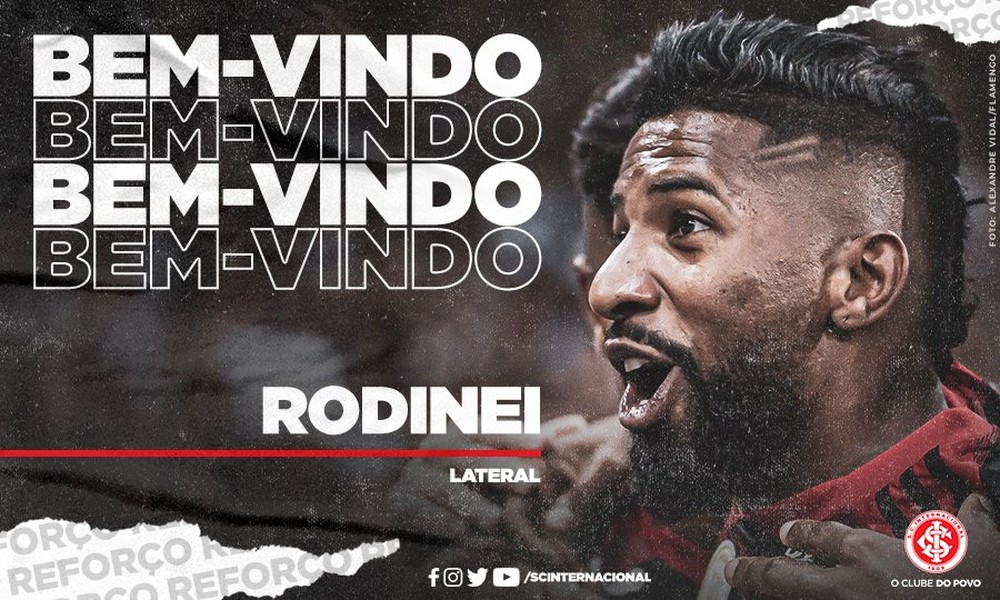 Inter anuncia contratação do lateral-direito Rodinei, do Flamengo