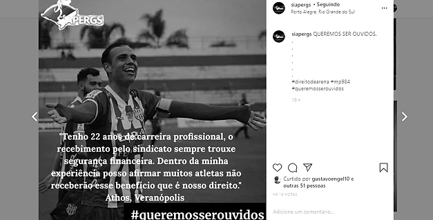 Jogadores defendem manutenção do pagamento do Direito de Arena pelo Sindicato