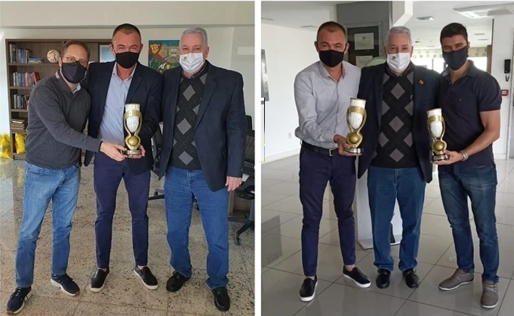 Presidente Luciano Hocsman entrega troféus aos melhores da arbitragem no Gauchão