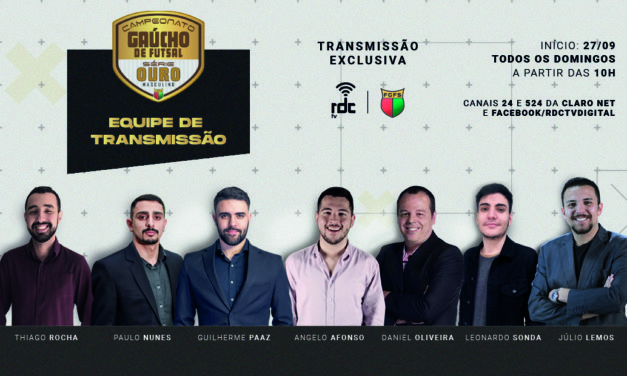 RDC TV transmite primeira rodada do Campeonato Gaúcho de Futsal – SÉRIE OURO Masculino a partir deste domingo