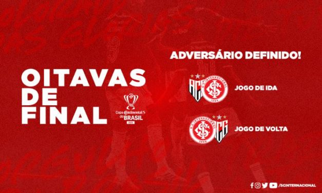 Copa do Brasil: Inter enfrentará Atlético-GO nas oitavas