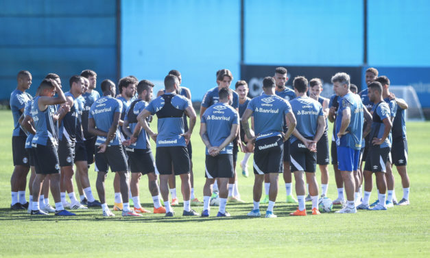 Grêmio encerra preparação para o jogo diante do Botafogo