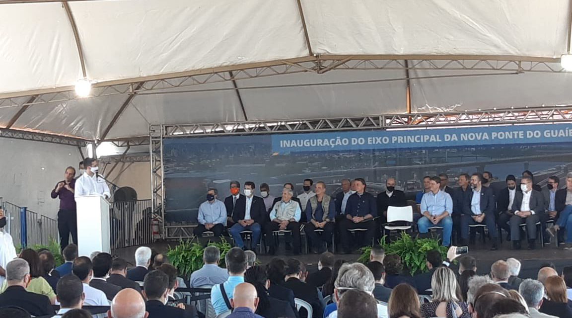 Bolsonaro participa de inauguração da nova ponte do Guaíba