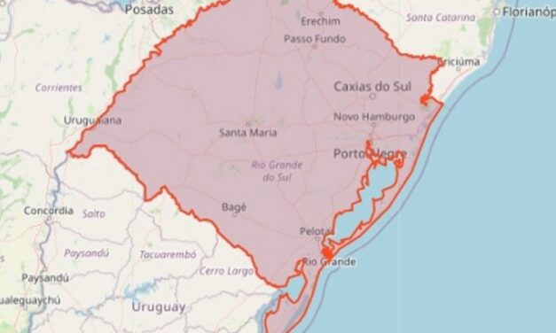 Defesa Civil emite alerta para temporais no RS