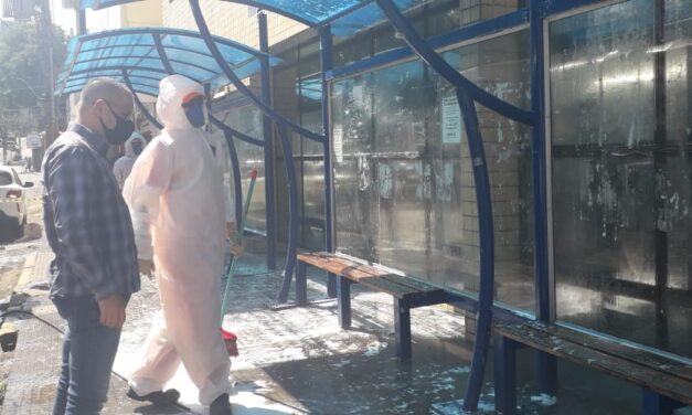 Prefeitura de Gravataí retoma sanitização das paradas de ônibus