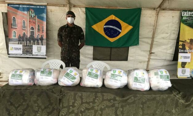 Exército distribuiu kits de alimentação a alunos Programa Forças no Esporte