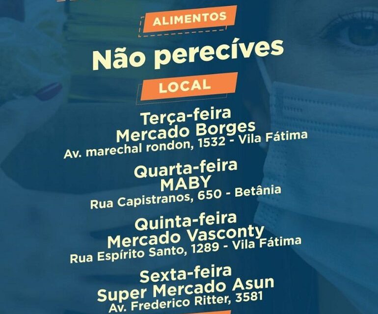 Cachoeirinha troca máscaras por alimentos não perecíveis
