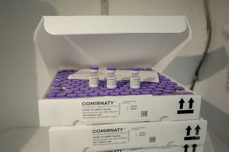 Ministério da Saúde recebe lote com 936 mil doses de vacina da Pfizer