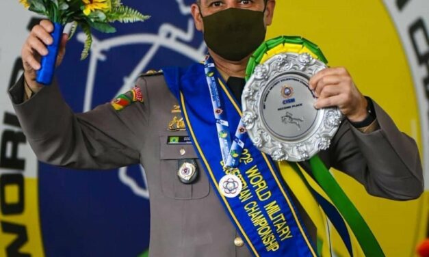 Tenente-coronel Goggia termina na vice-colocação no 22º Campeonato Mundial Militar de Equitação
