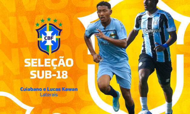 Jogadores da base do Grêmio são convocados para a Seleção Brasileira Sub-18