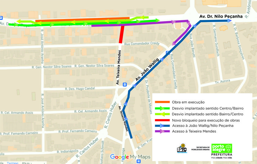 Porto Alegre: Av. Teixeira Mendes terá bloqueio de trânsito em razão de obras do Arroio Areia