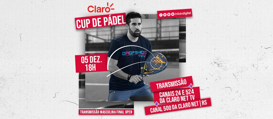 RDC TV transmite final da Claro Cup de Pádel no domingo