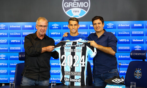 De contrato renovado, Ferreira assume a camisa 10 do Grêmio: “honrado”