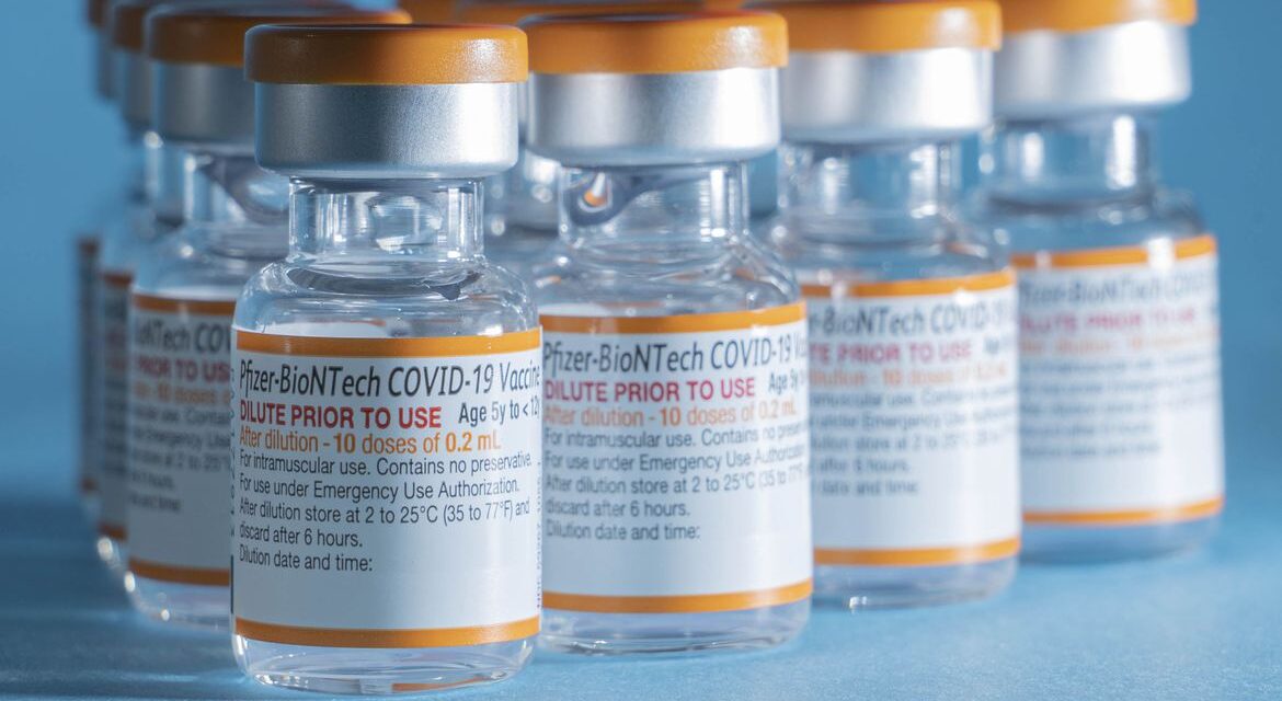 Pfizer entrega mais 1,8 milhão de doses de vacina pediátrica no dia 24