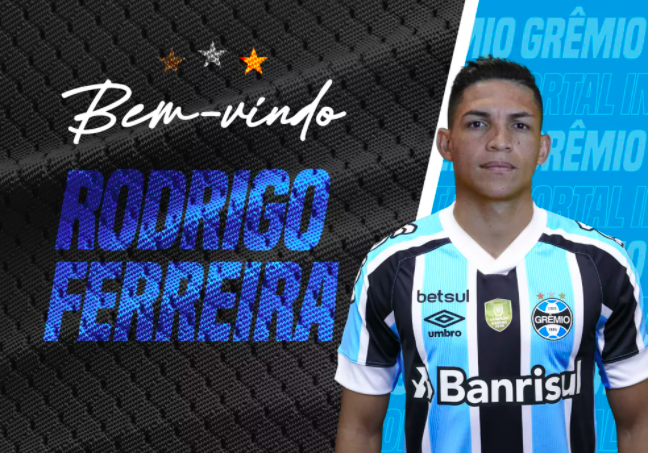 Grêmio oficializa contratação de Rodrigo Ferreira
