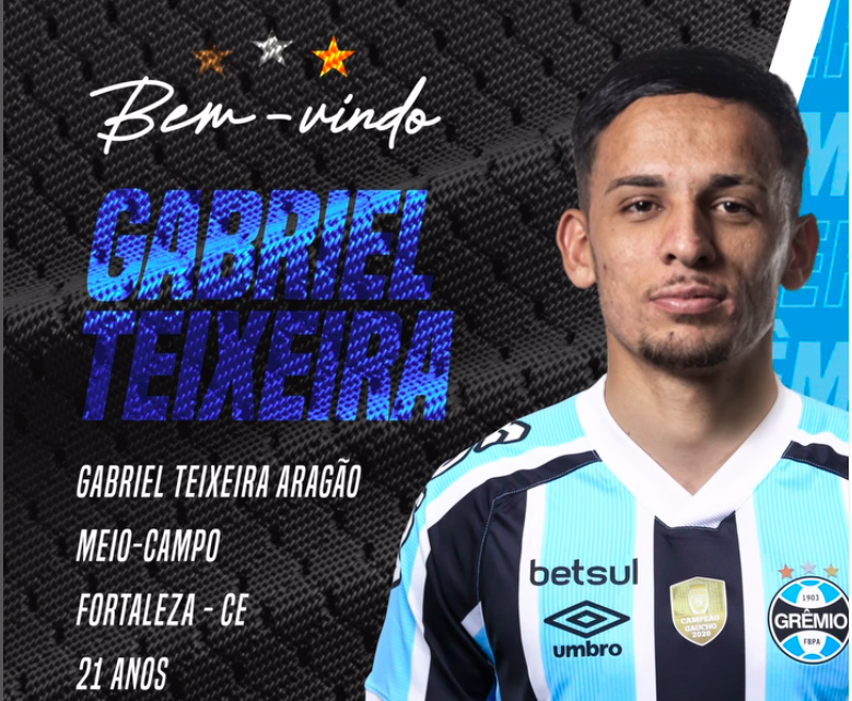 Grêmio anuncia contratação de Gabriel Teixeira, do Fluminense