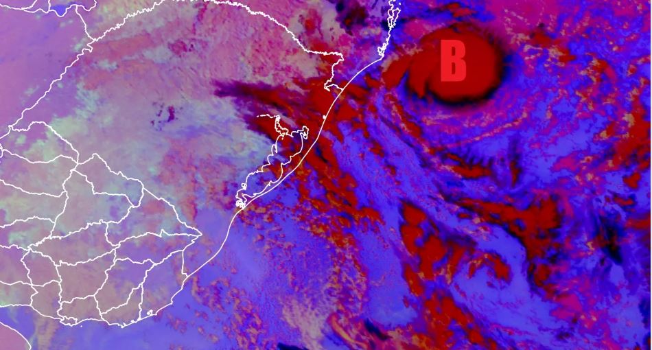 Ciclone se afasta, vento cede e instabilidade prossegue hoje