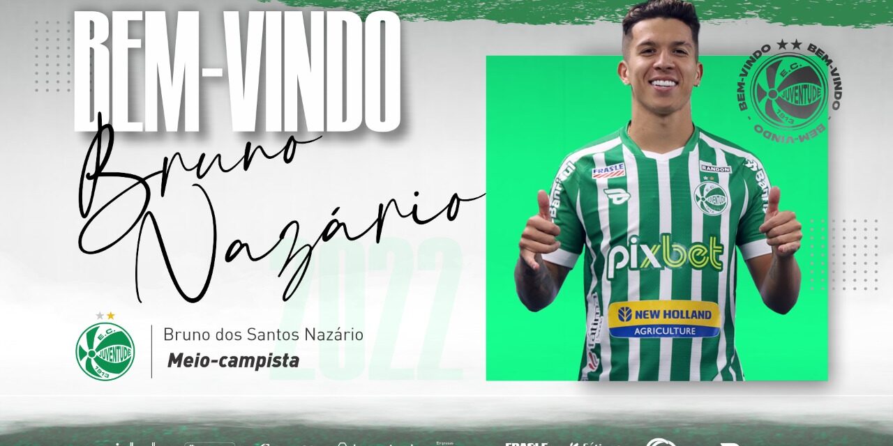 Juventude anuncia contratação do meia Bruno Nazário, ex-Vasco