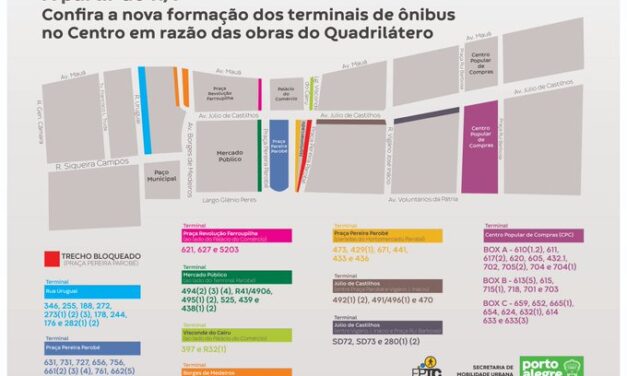 Quinze linhas de ônibus terão terminais alterados a partir de segunda