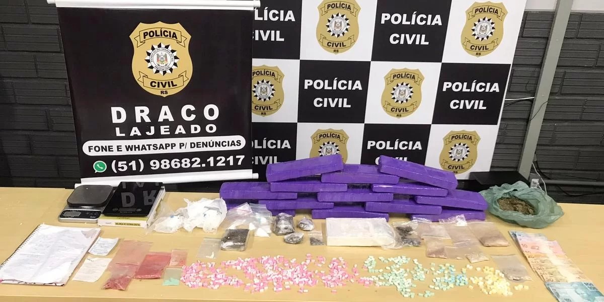 Polícia Civil apreende alta quantidade de drogas em Lajeado