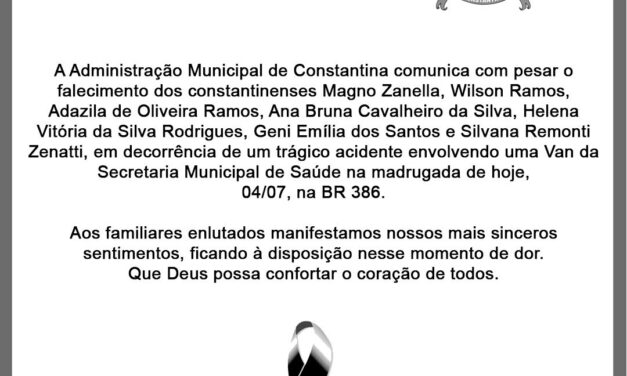 Confirmado os nomes das 7 vitimas do acidente em Sarandi