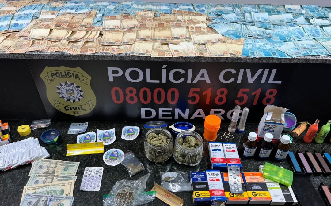 Polícia prende 2 pessoas de classe alta por tráfico de drogas pela internet