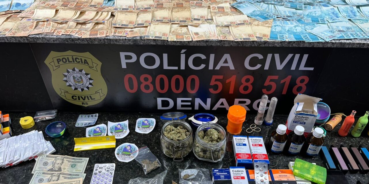 Polícia prende 2 pessoas de classe alta por tráfico de drogas pela internet