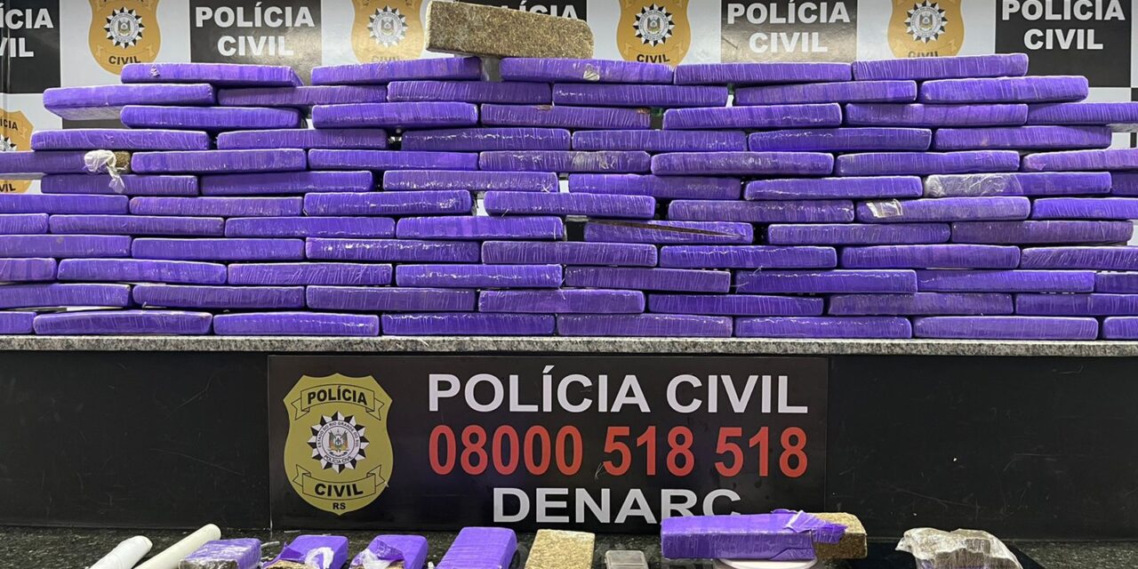 Homem é preso em flagrante com 77 kg de maconha