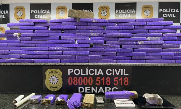 Homem é preso em flagrante com 77 kg de maconha