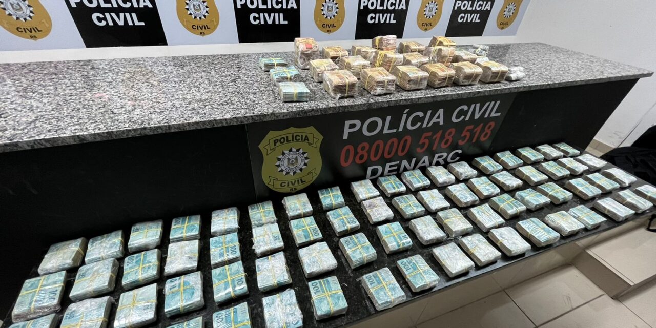 Polícia civil apreende R$ 700 mil em espécie pertencentes à facção