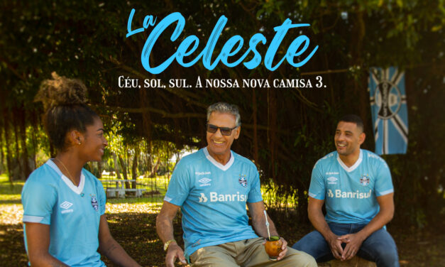 La Celeste: Grêmio lança terceira camisa da temporada