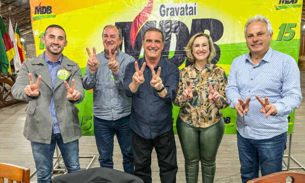 Lideranças do MDB de Gravataí manifestam apoio a Onyx Lorenzoni