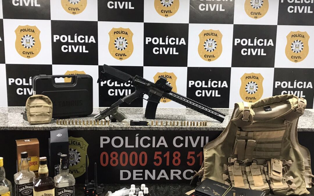 Operação da Polícia Civil descobre depósito de facção criminosa em Eldorado do Sul