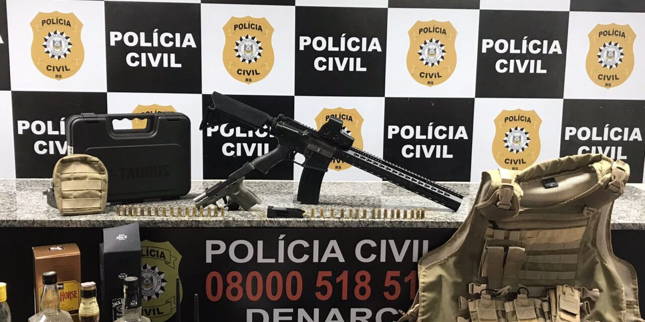 Operação da Polícia Civil descobre depósito de facção criminosa em Eldorado do Sul