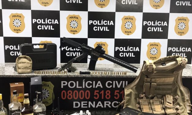 Operação da Polícia Civil descobre depósito de facção criminosa em Eldorado do Sul