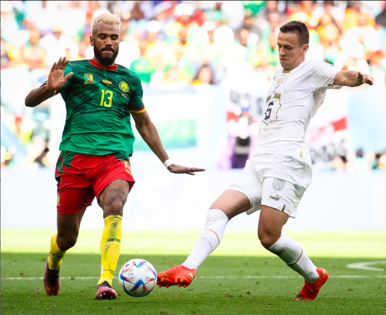 Em jogo de seis gols, Camarões e Sérvia empatam pelo grupo do Brasil