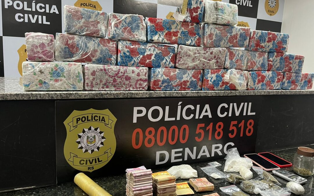 Polícia Civil prende dois homens por tráfico de drogas em Porto Alegre