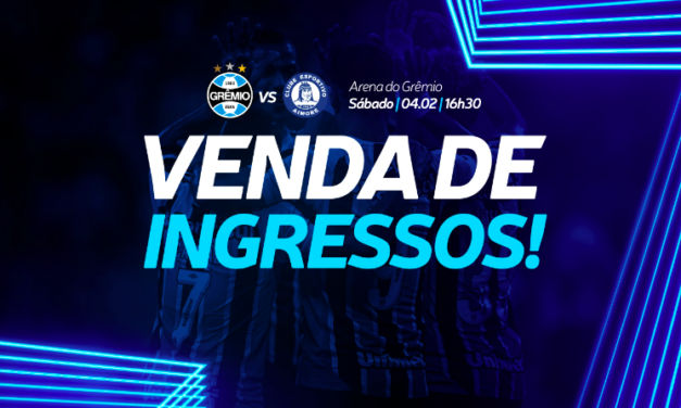 Grêmio abre venda de ingressos para partida contra o Aimoré